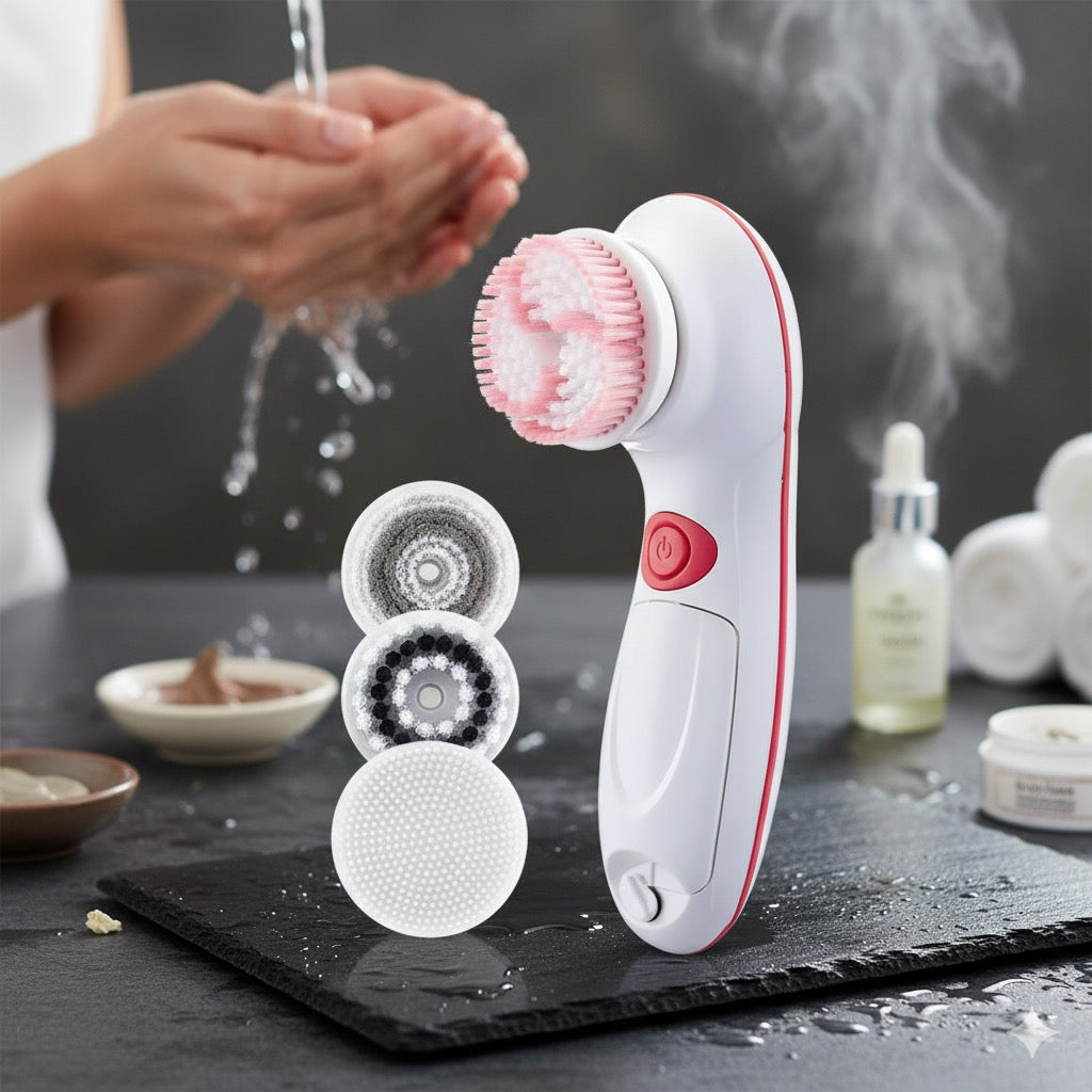 4-in-1 Facial Cleansing Brush – Deep Cleansing & Gentle Exfoliation