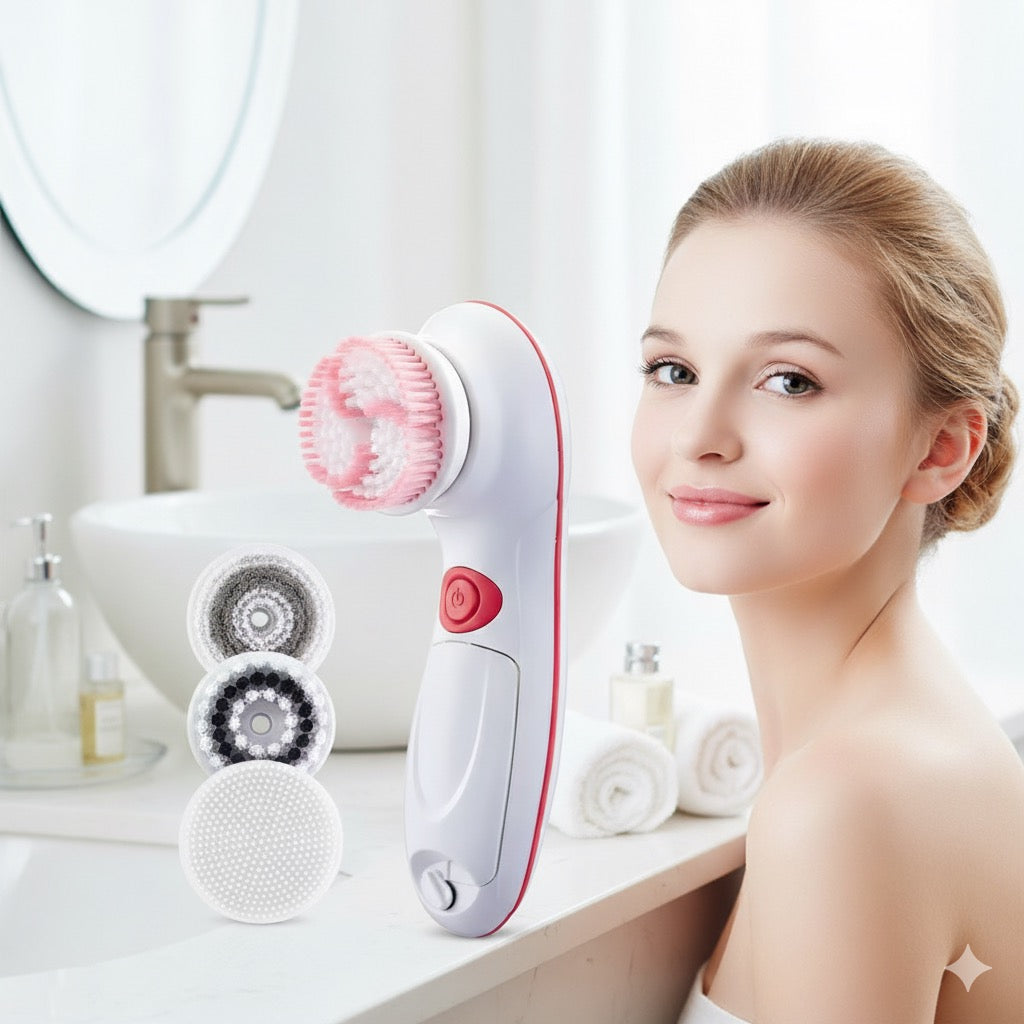 4-in-1 Facial Cleansing Brush – Deep Cleansing & Gentle Exfoliation
