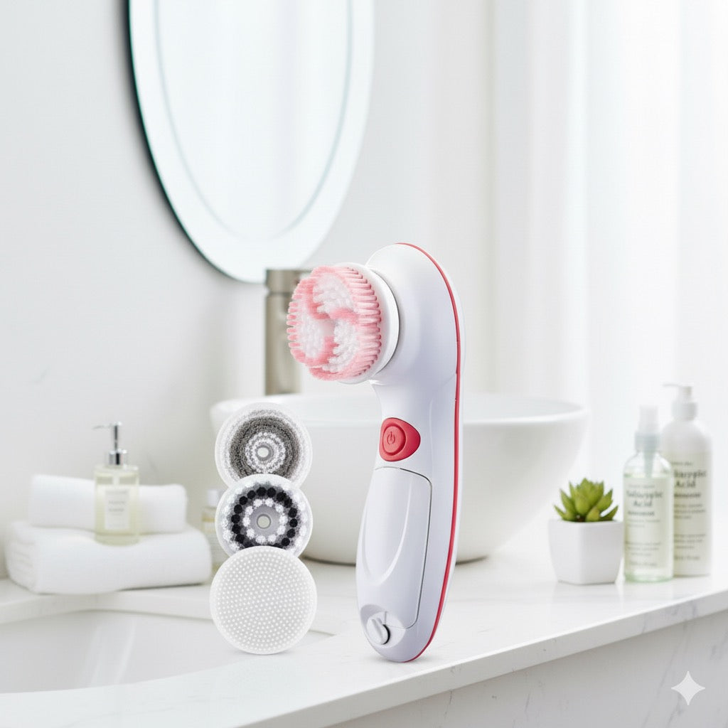 4-in-1 Facial Cleansing Brush – Deep Cleansing & Gentle Exfoliation