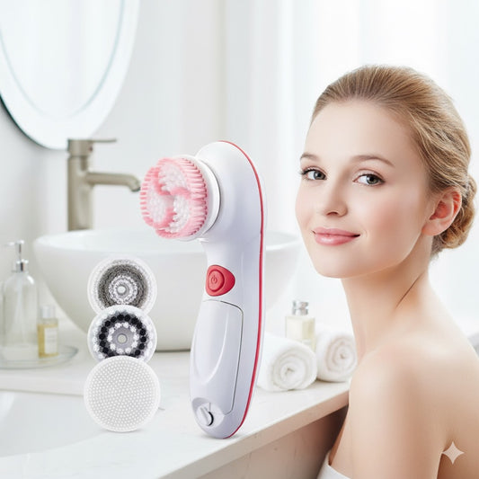 4-in-1 Facial Cleansing Brush – Deep Cleansing & Gentle Exfoliation